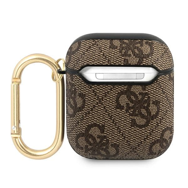 Guess 4G Script Metal Collection etui til AirPods 1/2, brun/brun