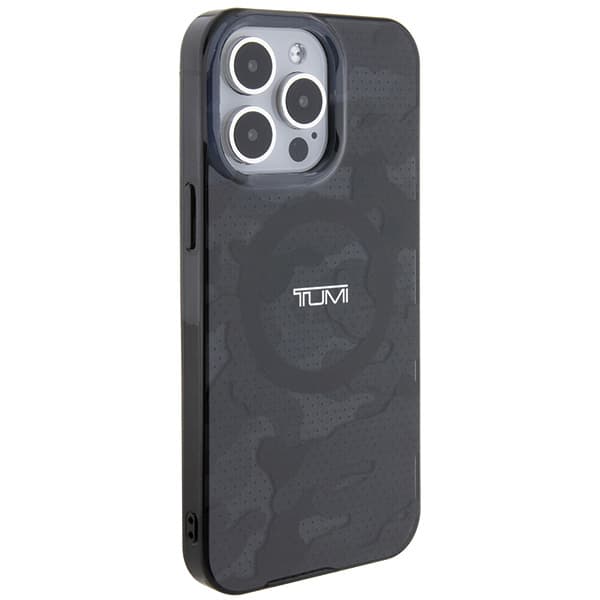 Tumi Camo Print MagSafe -kotelo iPhone 15 Pro Maxille, harmaa