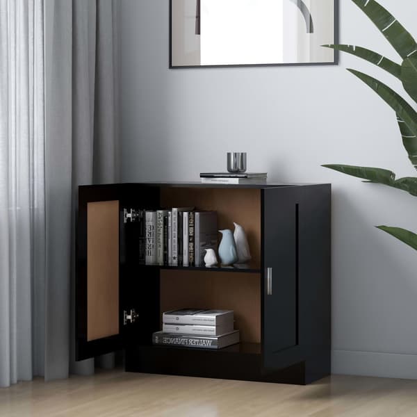 vidaXL reol sort 82,5 x 30,5 x 80 cm spånplade