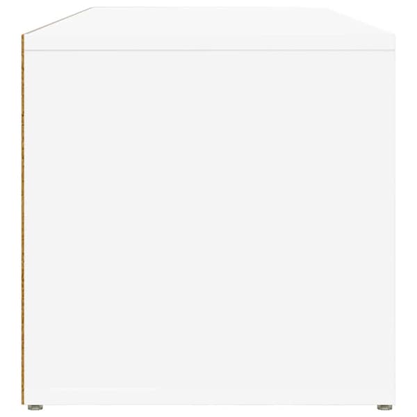 vidaXL Skobänk vit 105x35x35 cm träbaserat material