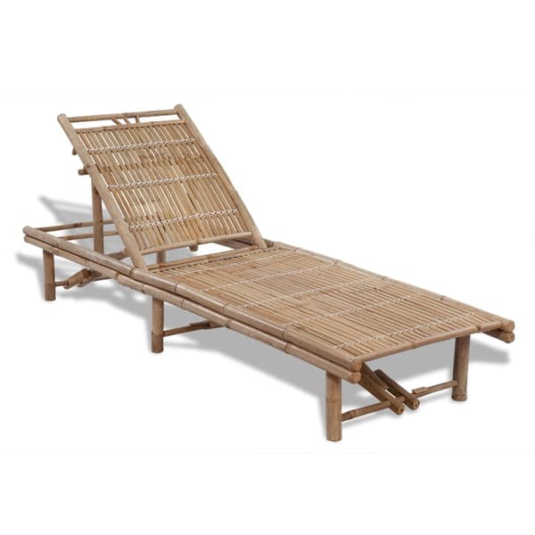 vidaXL bambus strandstol