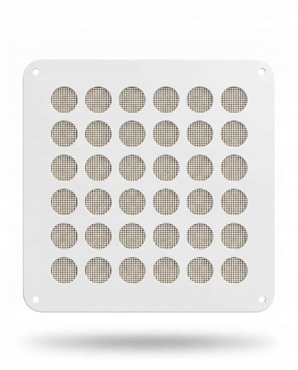 Metallinen tuuletusritilä 20x20 Väri valkoinen