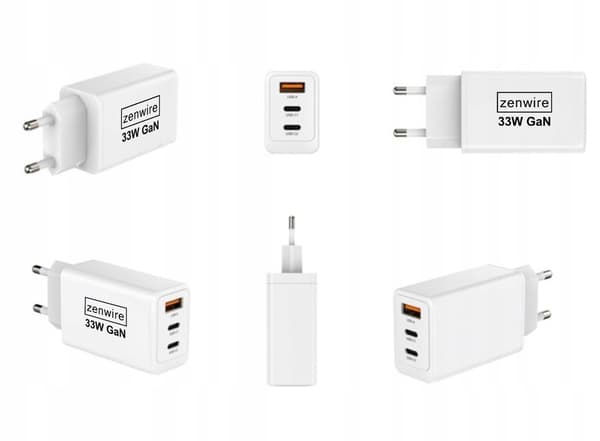 Hurtigoplader Cube GAN III 33W USB-C USB-A strømadapter til iPhone Samsung Zenwire YMS-618