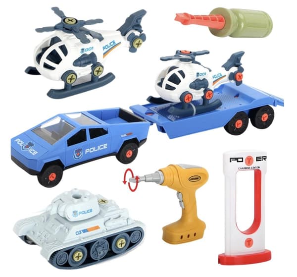 Samlevogn med trailer og tank