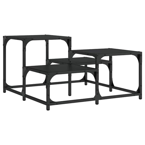 vidaXL sofabord, sort, 68x68x40 cm, træbaseret materiale