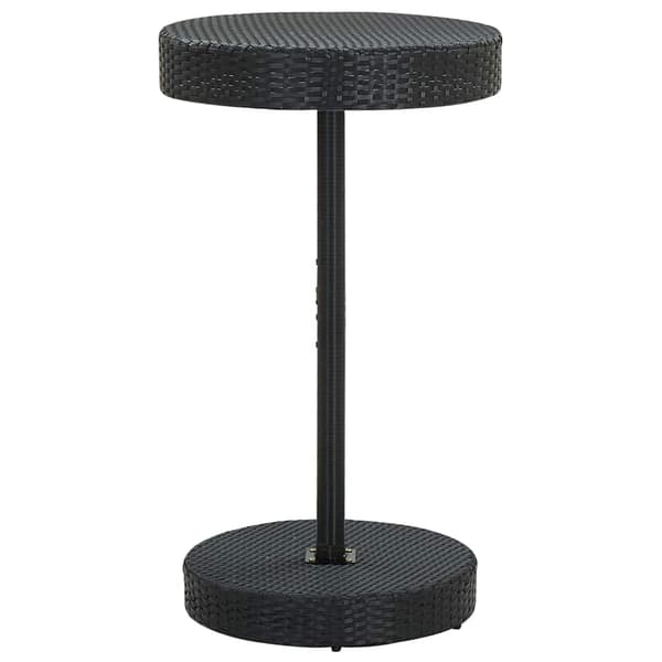 vidaXL 3-delt barsæt, sort polyrattan og akacie