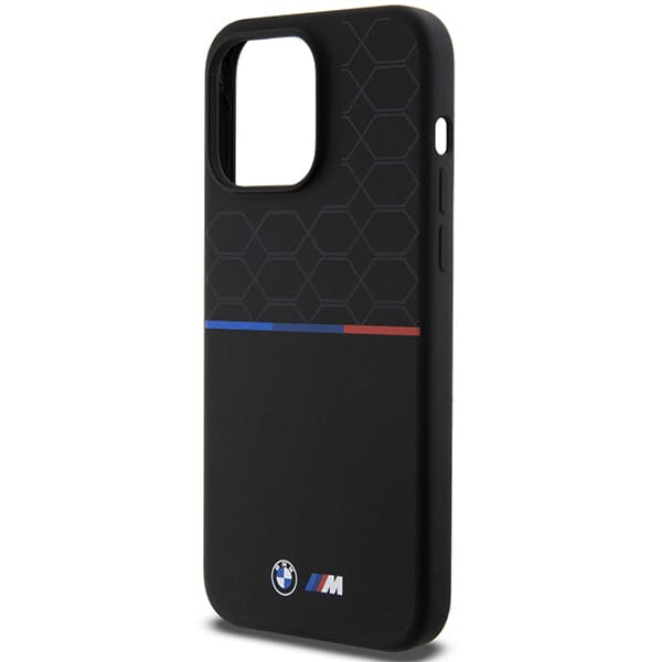 BMW M Silikone Mønster MagSafe Etui til iPhone 15 Pro Max, Sort