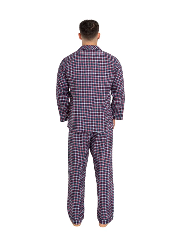 Herr Etamina Pyjamas M långärmad och byxor Knappkrage Bekväm