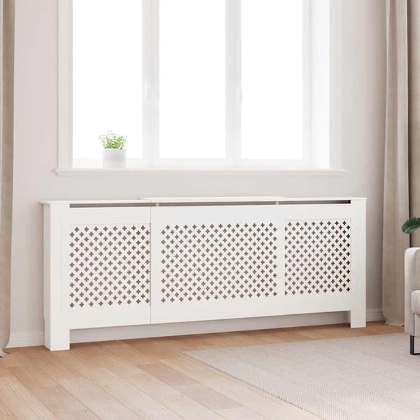 vidaXL MDF-elementskydd vit 205 cm