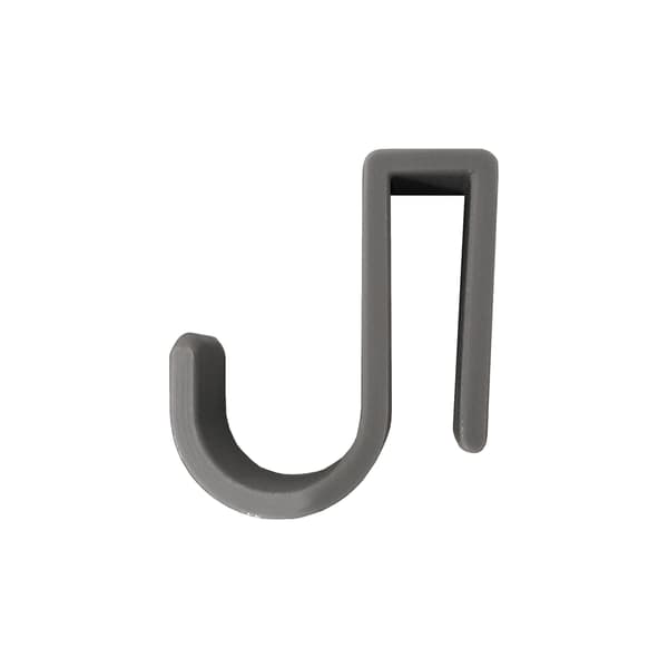Set med 4 duschglashängare 10 mm grå