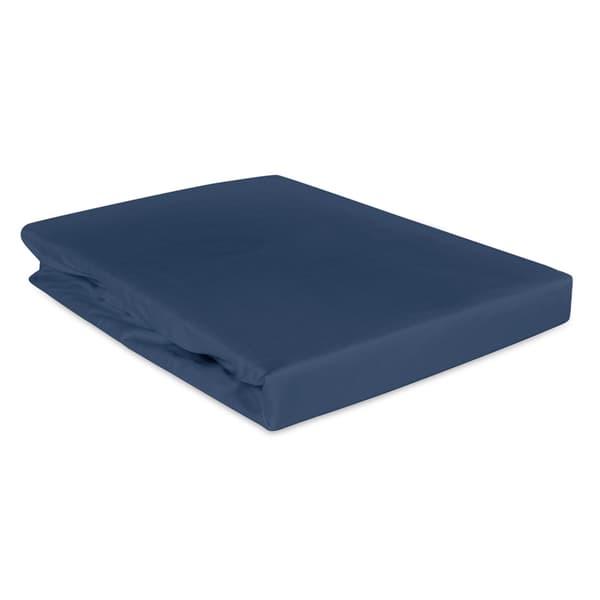 Bomullslakan 200x220 slät satin blå