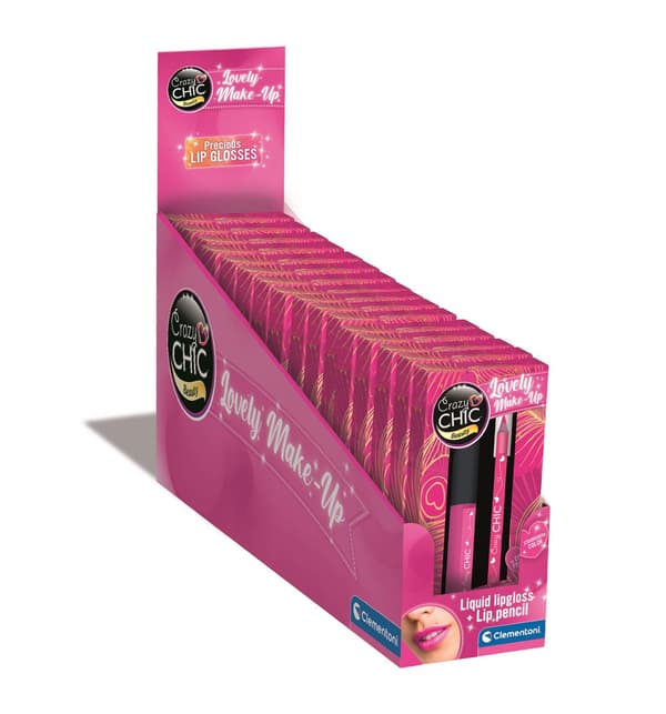 Crazy Chic. Lipgloss og lipliner. Pink Power
