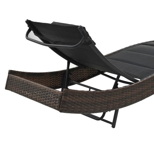 vidaXL Solstol, polyrattan och textilen, brun
