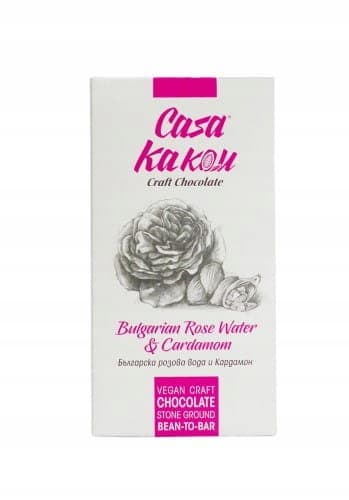 Mørk chokolade med rosenvand og kardemomme 70 g