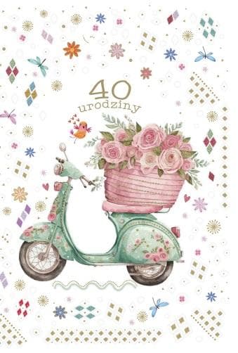 40-årsdagshälsningskort
