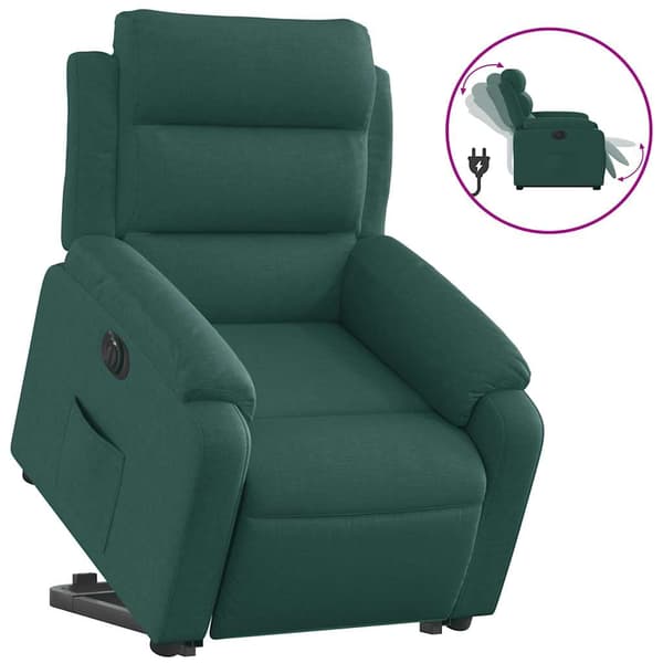 vidaXL Elektrisk lyftande massagefåtölj grön