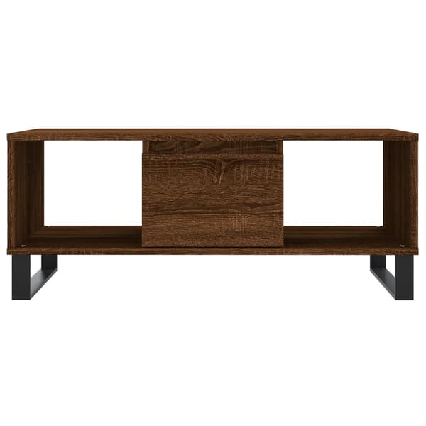 vidaXL sofabord brunt egetræ 90x50x36,5 cm