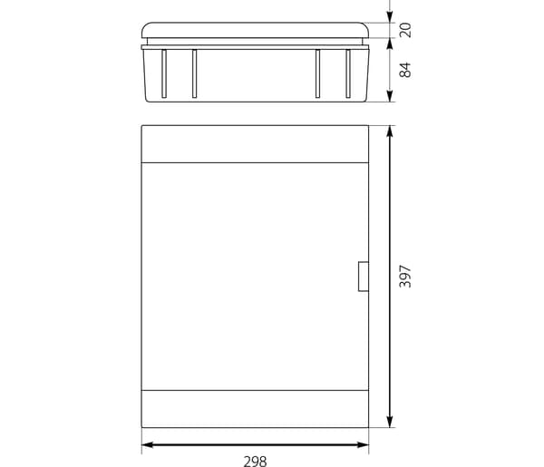 Infälld elcentral 2x12 N+P SRp 24 st IP40 Vit