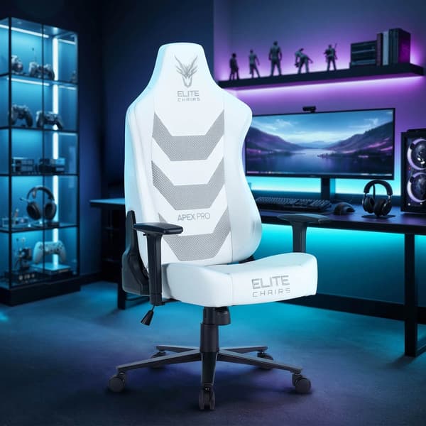 APEX Vit Modern Snurrstol Gaming