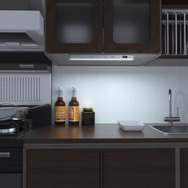 LED-møbellampe under skabet, bevægelsessensor, SLL11, magnet, sort, 24 cm, 6000K