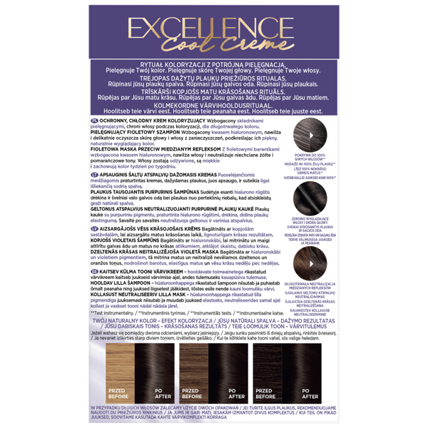 Loreal Excellence Cool Creme hårfärg - 4.11 Ultra Ash Brown 192ml