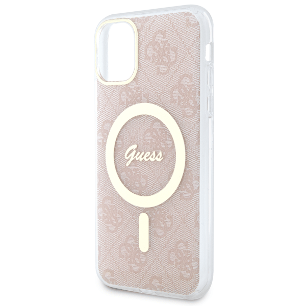Guess IML 4G MagSafe-etui til iPhone 11, lyserød