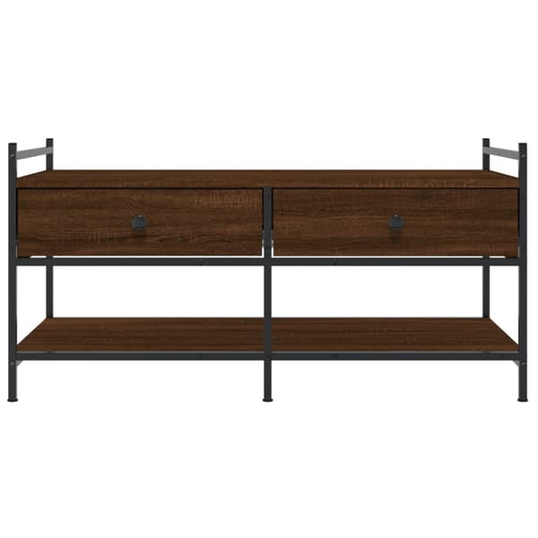 vidaXL sofabord brunt egetræ 99x50x50 cm