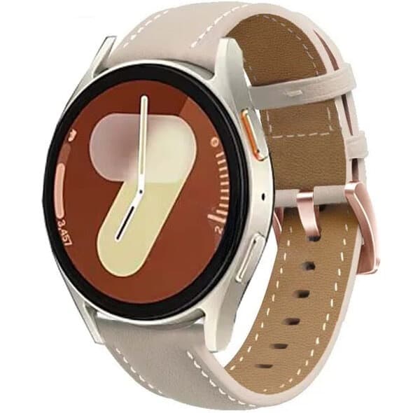Yleiskäyttöinen nahkaranneke 20 mm, beige