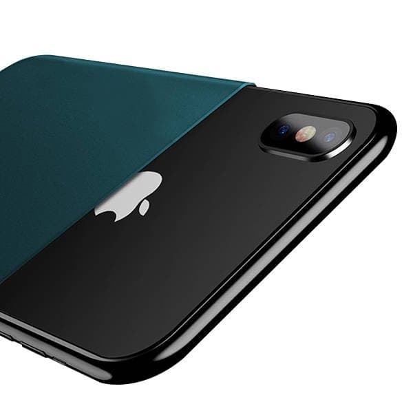 Skal till iPhone 13 Silikon Matt Grön Baksida Slim+ 9H Glas