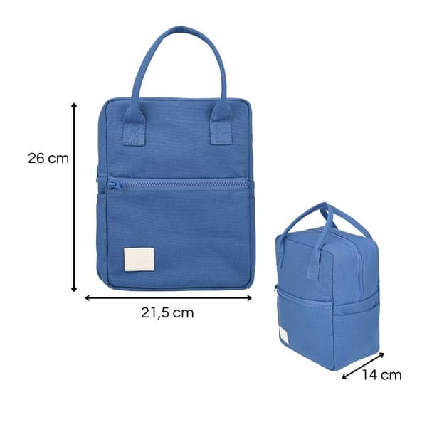 7L denimblå madtaske