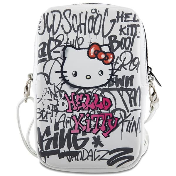 Hello Kitty-handväska HKPBPDGPHEvit/vit Graffiti-kattungehuvud