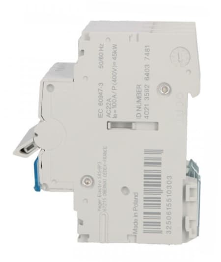 Afbryder Hovedafbrydermodul FR 3P 100A 400V AC HAGER