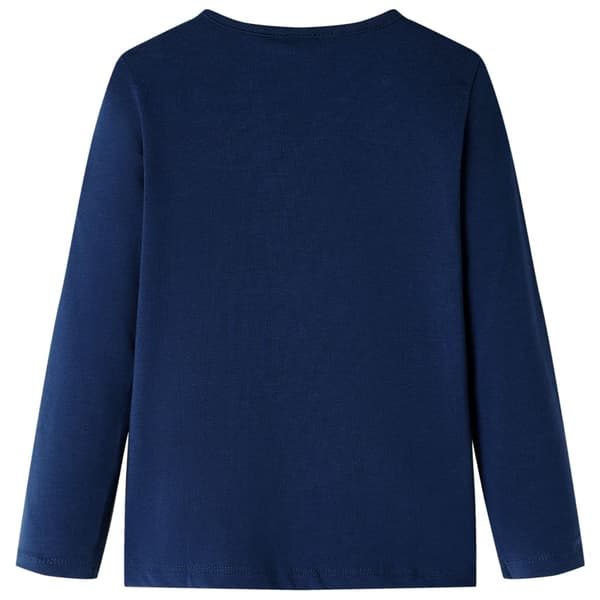 Barn långärmad T-shirt, marinblå, 140