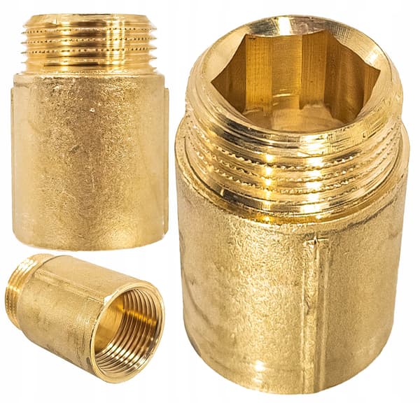 Mässingsförlängning 3/4” M/F - längd 40 mm SIZER
