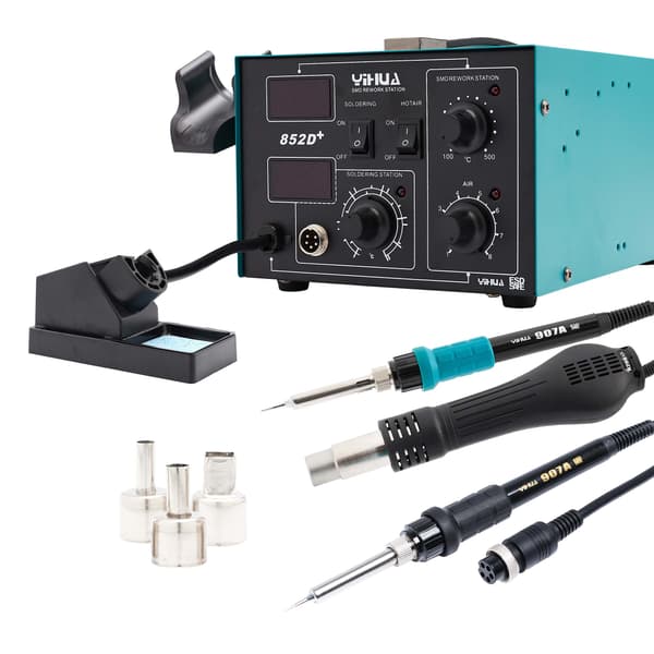 Yihua 852D+ Loddestation + Reservekolbe 907A