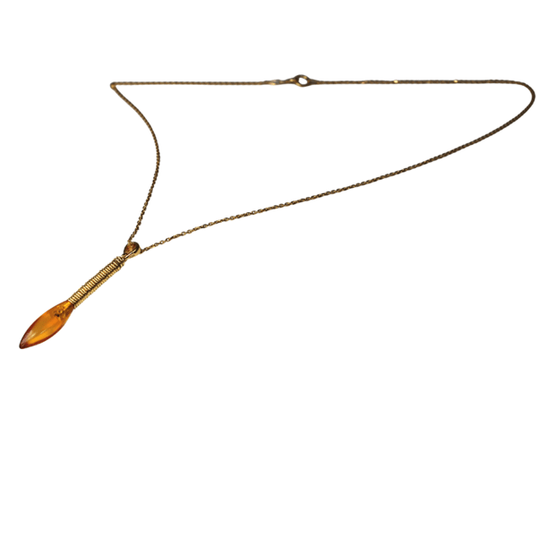 Halskæde med cognac-vedhæng - Baltisk rav-collier