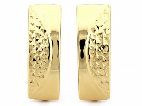 Øreringe i 375 guld, engelske diamanter, modesmykker til kvinder