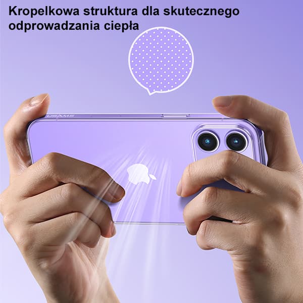 USAMS iPhone 14 Pro Maxin pääkotelo, läpinäkyvä