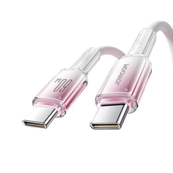 Crystal-Clear-serien 60W USB-C - USB-C 1,2m kabel - Vit