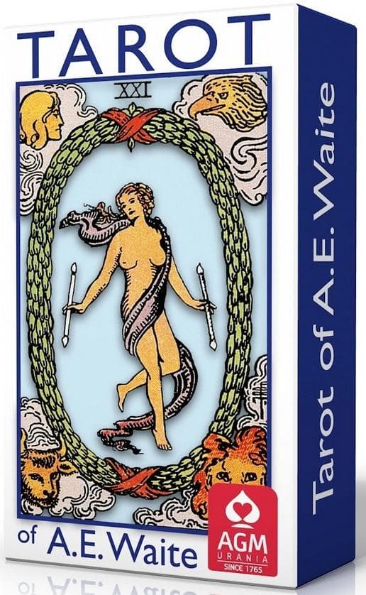 AE Waite Tarot taskukokoinen sininen painos