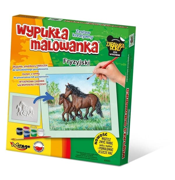 Konvex häst målarbild - Frieserhäst