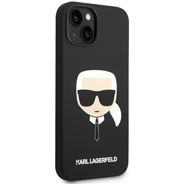 Karl Lagerfeld Silikone Karl`s Head-etui til iPhone 14 Plus, Sort