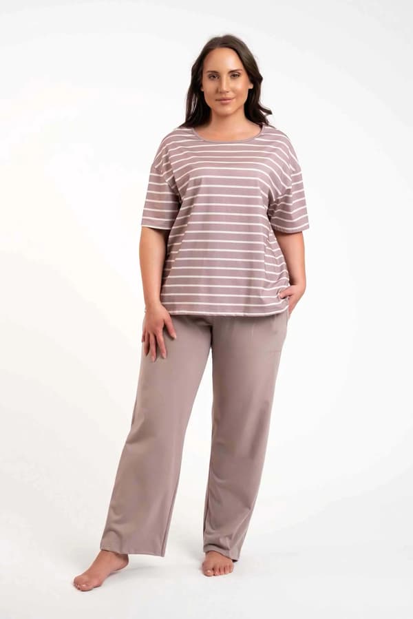 Betty dampyjamas kortärmad, långbyxor L