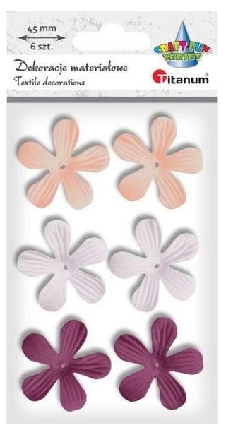 Stofblomster 3D-skum 45 mm mix 6 stk.