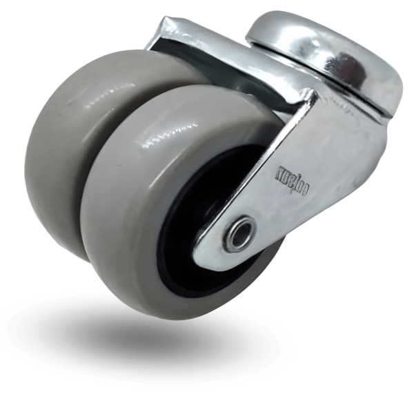 Dubbelt svänghjul, 50 mm, 100 kg, polyuretan