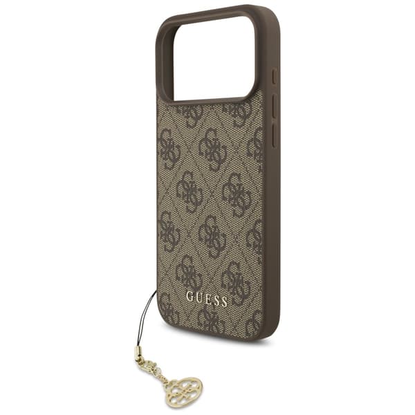 Guess 4G Charms Collection MagSafe-etui til iPhone 17 Pro Max brun