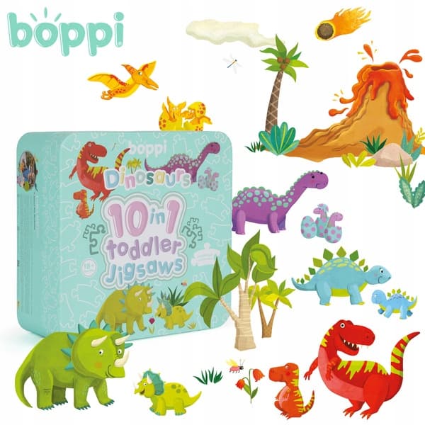 BOPPI 10-i-1 progressivt dinosauriepussel, 30 bitar