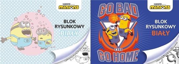 Tegneblok A4/20K hvid Minions
