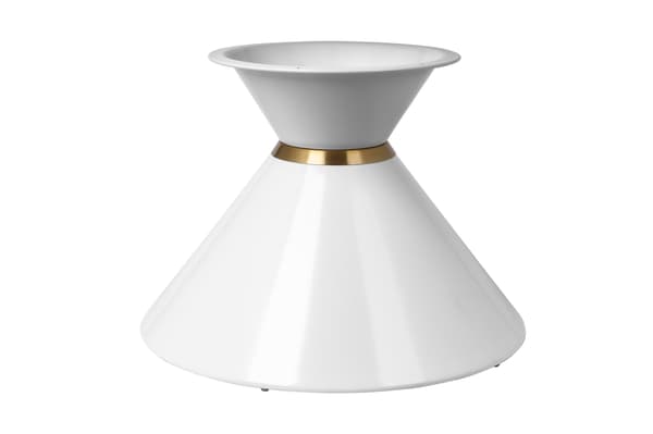 Rund bas, bordsben, ram, bordspiedestal, vitt timglas, 40 cm