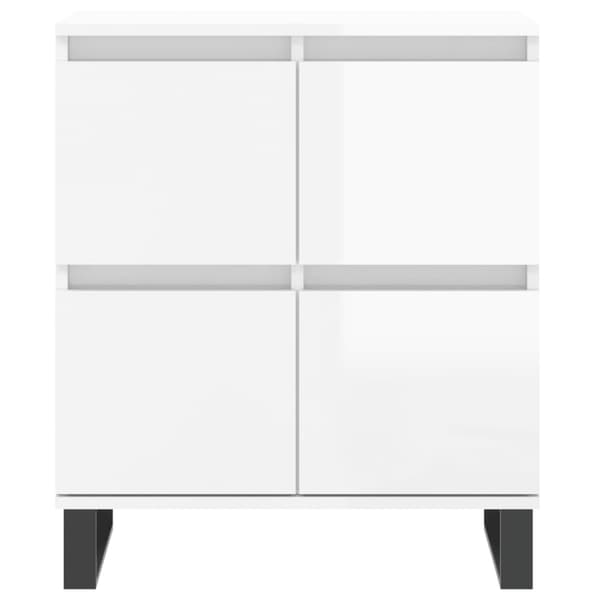 vidaXL Byrå, blank vit, 60x35x70 cm, träbaserat material